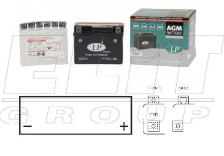 Мотоакумулятор LP AGM LP BATTERY YTX4LBS