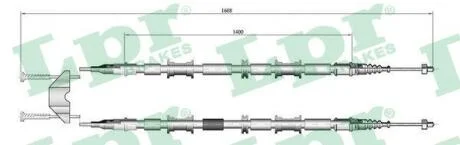 Трос ручного гальма LPR C0654B