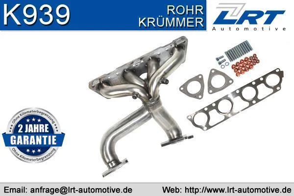 Випускний колектор AUDI A3 SEAT ALTEA, LEON, TOLEDO III SKODA OCTAVIA II VW EOS, GOLF PLUS V, GOLF V, JETTA III, PASSAT B6, TOURAN 2.0 05.03-11.10 LRT K939 (фото 1)