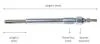 Свічка розжарювання 11V 89/21mm M10x 1.25 Mitsubishi Pajero II 2.8TD 94-00 LUCAS LP082 (фото 2)