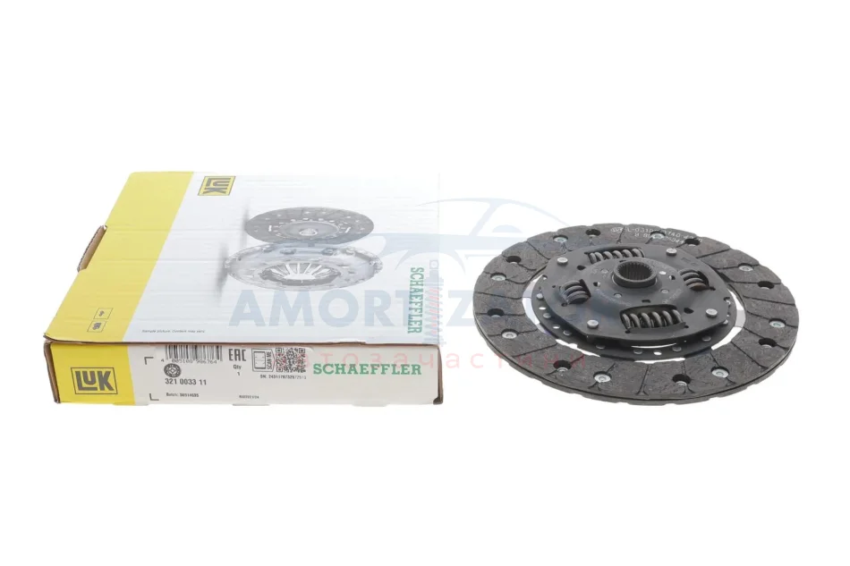 Диск зчепл. ведений SEAT LEON, TOLEDO, SKODA OCTAVIA, VW GOLF 1,6-1,8-2,0 91- (вир-во Luk) LuK 321 0033 11 (фото 1)