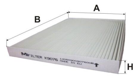 Фільтр, повітря у салоні M-FILTER K9076