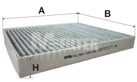 Фільтр, повітря у салоні M-FILTER K 9103C