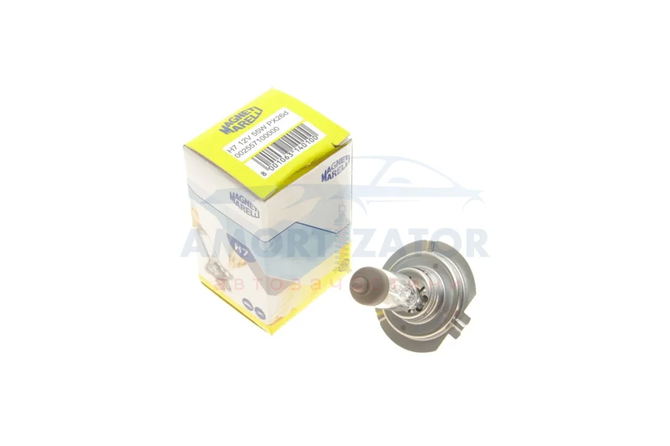 Лампа розжарювання H7 12V 55W PX26d STANDART (вир-во Magneti Marelli) MAGNETI MARELLI 002557100000 (фото 1)