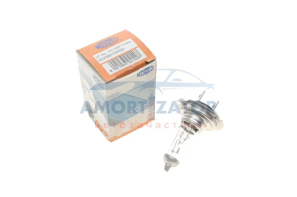Лампа розжарювання H7 12V 55W PX26d XENON LIGHT (+50%) (вир-во Magneti Marelli) MAGNETI MARELLI 002586100000 (фото 1)
