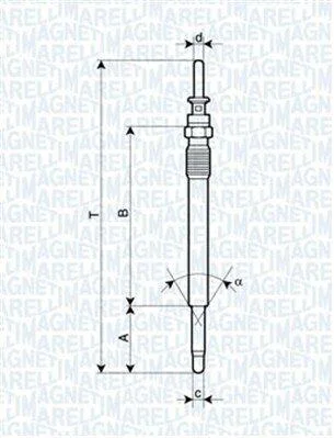 Свічка розжарювання ASTRA, OMEGA, VECTRA [] MAGNETI MARELLI 062900009304 (фото 1)