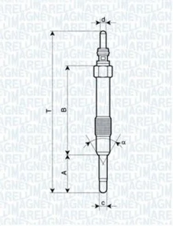 Свічка розжарювання MAGNETI MARELLI 062900014304