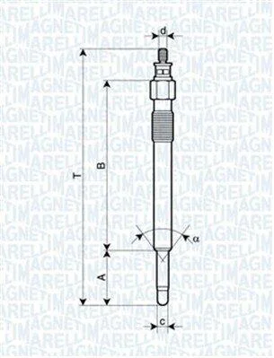 Свічка розжарювання LAND ROVER DEFENDER,DISCOVERY,RANGE ROVER I,II [] MAGNETI MARELLI 062900020304 (фото 1)