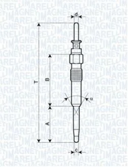 BMW свічка розжарювання E46,E90,E60,E65,E83 MAGNETI MARELLI 062900039304