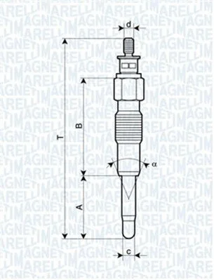 Свічка розжарювання MAGNETI MARELLI 062900040304 (фото 1)