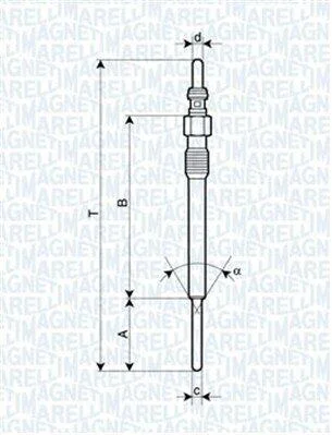 Свічка розжарювання MAGNETI MARELLI 062900090304 (фото 1)