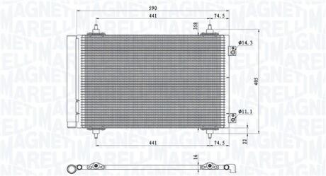 Радіатор кондиціонера MAGNETI MARELLI 350203710000