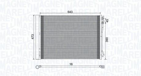 Конденсатор, система кондиціонування повітря MAGNETI MARELLI 350203781000
