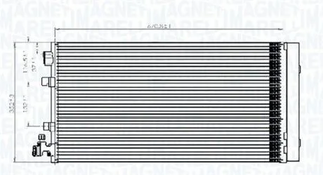 Радіатор кондиціонера MEGANE III, FLUENCE, SCENIC MAGNETI MARELLI 350203826000