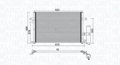 Конденсатор, система кондиціонування повітря MAGNETI MARELLI 350203912000