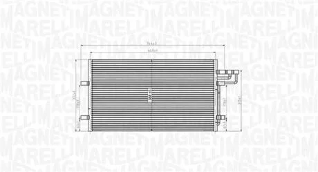 Конденсатор, система кондиціонування повітря MAGNETI MARELLI 350203915000