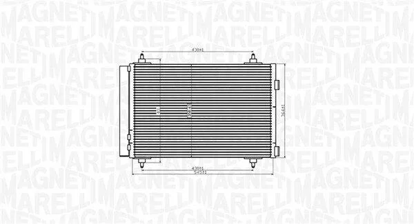 Конденсатор, система кондиціонування повітря MAGNETI MARELLI 350203916000 (фото 1)