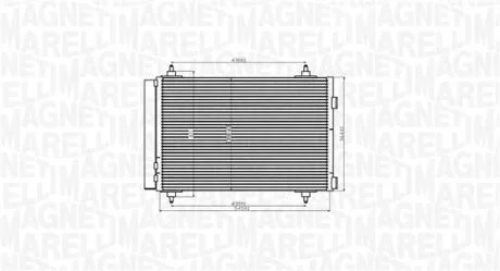 Конденсатор, система кондиціонування повітря MAGNETI MARELLI 350203916000