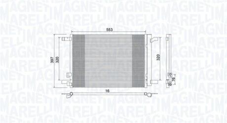 Конденсатор, система кондиціонування повітря MAGNETI MARELLI 350203964000