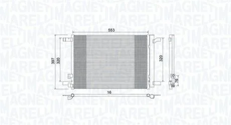 Конденсатор, система кондиціонування повітря MAGNETI MARELLI 350203964000