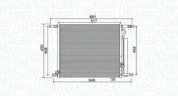 CHEVROLET радіатор кондиціонера (конденсатор) з осушувачем Aveo 08- MAGNETI MARELLI 350203966000 (фото 1)