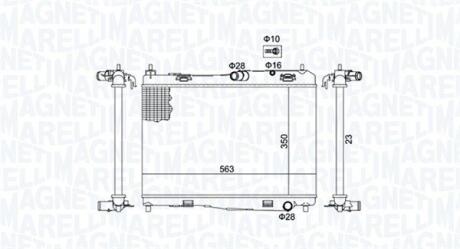 FORD радіатор охолодження B-Max,Fiesta VI 1.25/1.4 08- MAGNETI MARELLI 350213142100