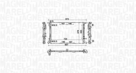 Радіатор, система охолодження двигуна MAGNETI MARELLI 350213152100