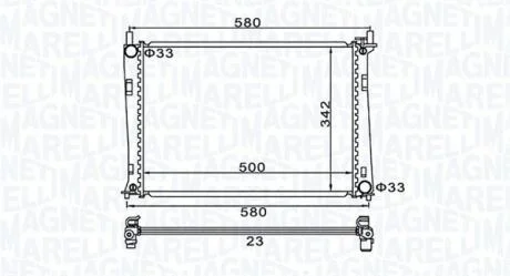Радіатор, система охолодження двигуна MAGNETI MARELLI 350213152600