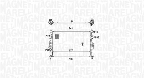 Радіатор, система охолодження двигуна MAGNETI MARELLI 350213157700