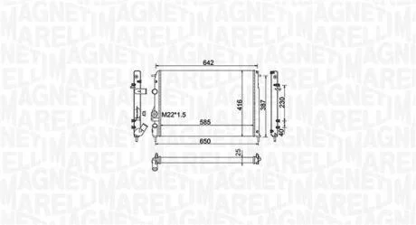 RENAULT радіатор охолодження двигуна MEGANE I 96- MAGNETI MARELLI 350213159100