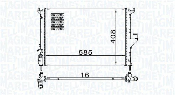 Радіатор, система охолодження двигуна MAGNETI MARELLI 350213160900 (фото 1)