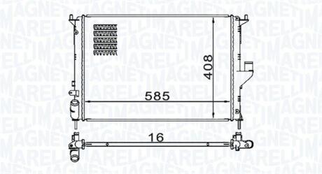 Радіатор, система охолодження двигуна MAGNETI MARELLI 350213160900