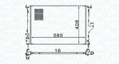 Радіатор, система охолодження двигуна MAGNETI MARELLI 350213160900