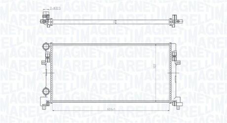 Радіатор, система охолодження двигуна MAGNETI MARELLI 350213166200