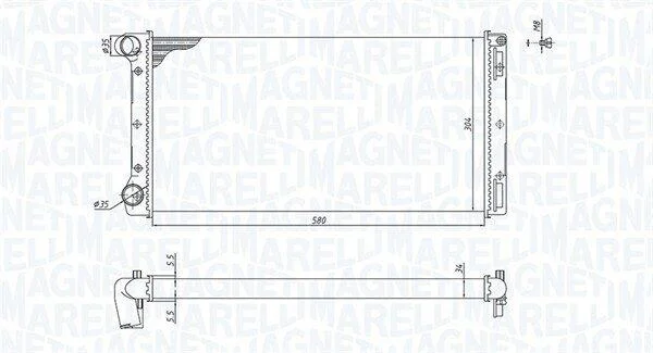 Радіатор FIAT PUNTO [] MAGNETI MARELLI 350213168000 (фото 1)