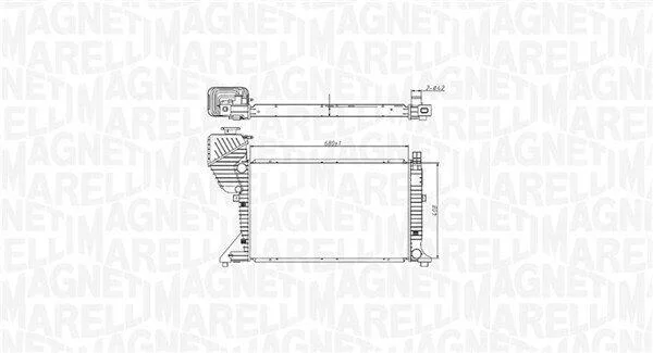 DB Радіатор охолодження двиг. SPRINTER CDI 00- MAGNETI MARELLI 350213177400 (фото 1)