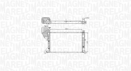 DB Радіатор охолодження двиг. SPRINTER CDI 00- MAGNETI MARELLI 350213177400