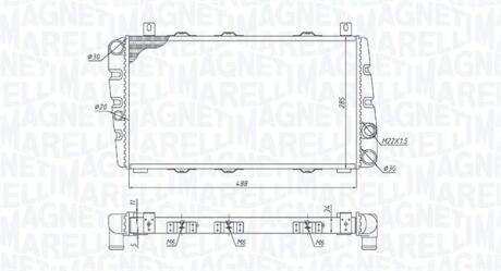 Радіатор SKODA FAVORIT MAGNETI MARELLI 350213189700