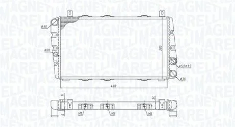 Радіатор SKODA FAVORIT MAGNETI MARELLI 350213189700