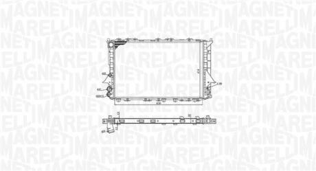 Радіатор охолодження Audi 100 91-94,A6 1.8/2.5TDI 94-97 мКПП MAGNETI MARELLI 350213189900