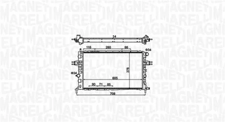Радіатор OPEL ASTRA G -05 MAGNETI MARELLI 350213192300