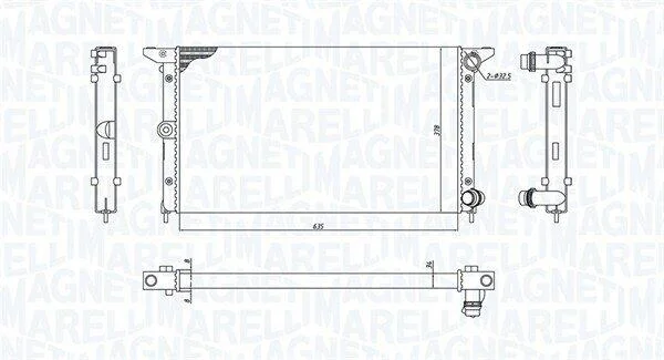 VW радіатор охолодження Seat Alhambra,Sharan, FORD Galaxy -06 MAGNETI MARELLI 350213194900 (фото 1)