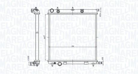 Радіатор CITROEN C3 PEUGEOT 207 [] MAGNETI MARELLI 350213819000