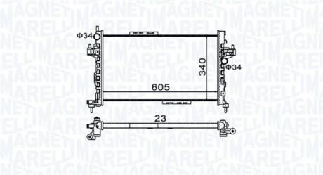 Радіатор OPEL CORSA C 1.3 CDTI-1.7 CDTI [] MAGNETI MARELLI 350213977000