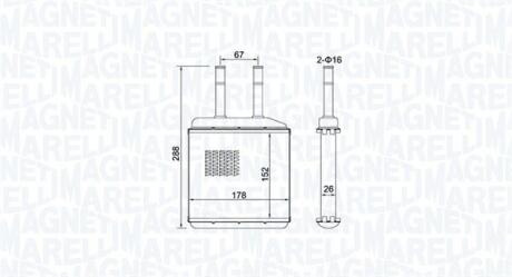 Теплообмінник, система опалення салону MAGNETI MARELLI 350218420000