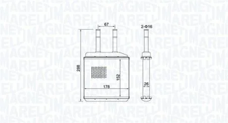 Теплообмінник, система опалення салону MAGNETI MARELLI 350218420000
