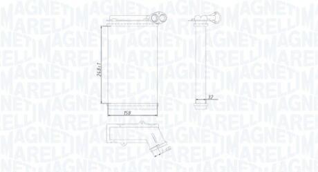 VW радіатор пічки Sharan,Seat Alhambra,Ford Galaxy 95- MAGNETI MARELLI 350218422000