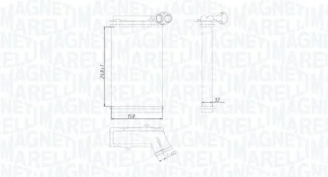 VW радіатор пічки Sharan,Seat Alhambra,Ford Galaxy 95- MAGNETI MARELLI 350218422000