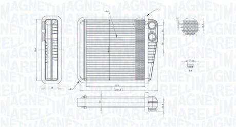Теплообмінник, система опалення салону MAGNETI MARELLI 350218423000