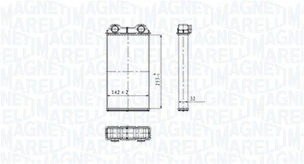 Теплообмінник, система опалення салону MAGNETI MARELLI 350218439000 (фото 1)
